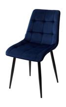 Стул М-СИТИ Стул CHIC BLUVEL-86 NAVY BLUE / черный каркас М-City арт. 628M03685