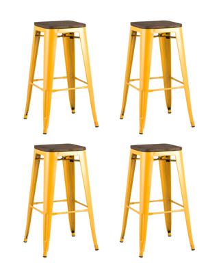 Стул Stool Group Стул барный TOLIX WOOD желтый 4 шт арт. УТ000038374