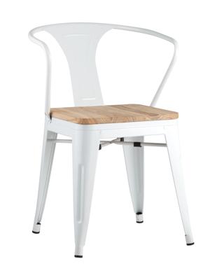 Стул Stool Group Стул TOLIX ARM WOOD с подлокотниками белый арт. УТ000001863