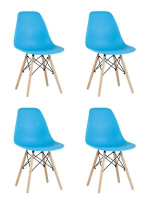 Стул Stool Group Стул Eames Style DSW бирюзовый x4 (разборный каркас) арт. УТ000037602