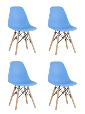 Стул Stool Group Стул Eames Style DSW голубой x4 (разборный каркас) арт. УТ000037603