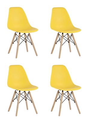 Стул Stool Group Стул Eames Style DSW желтый x4 (разборный каркас) арт. УТ000037604