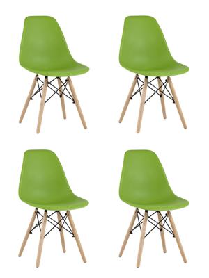 Стул Stool Group Стул Eames Style DSW зеленый x4 (разборный каркас) арт. УТ000037605