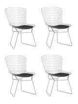 Стул Stool Group Стул обеденный Bertoia хромированный с черной подушкой 4 шт арт. УТ000037501