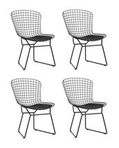 Стул Stool Group Стул обеденный Bertoia черный с черной подушкой 4 шт арт. УТ000037503