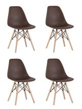 Стул Stool Group Стул Eames Style DSW коричневый x4 (разборный каркас) арт. УТ000037606