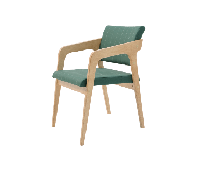 Стул ZiP-mebel Стул-кресло Шадди натур/зелёный арт. Z112550N07