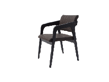 Стул ZiP-mebel Стул-кресло Шадди чёрный/темно-коричневый нубук арт. Z112550B24