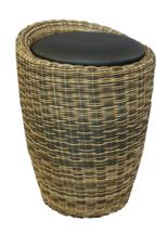 Табурет DOBRIN Табурет с местом для хранения LM-1100Rattan, чёрный арт. LM-1100Rattan