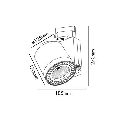 Трековая система Faro Трек Cylinder белый LED 30,5W 3000K 56є арт. 132508