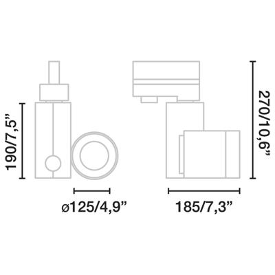 Трековая система Faro Трековый светильник Cylinder черный LED CRI95 41,5W 2700K 20є TRIAC арт. 132520