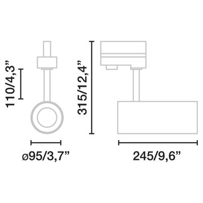 Трековая система Faro Трековый светильник Fuga LARGE белый LED PEARL WHITE 29,5W 3100K 60є арт. 160678