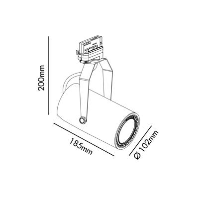 Трековая система Faro Трековый светильник Mini Sigma черный LED HE 27,5W 3000K 56є арт. 125715