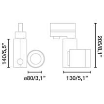 Трековая система Faro Трековый светильник Nano Cylinder белый LED 14,5W 4000K 20є TRIAC арт. 125602