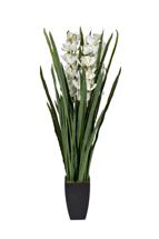 Цветок Garda Decor 29BJ-911-45 Орхидея CYMBIDIUM искусств. белая в горшке h110 см арт. 29BJ-911-45