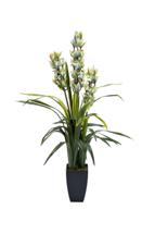 Цветок Garda Decor 29BJ-911-33 Орхидея CYMBIDIUM искусств. лаймовая в горшке h110 см арт. 29BJ-911-33