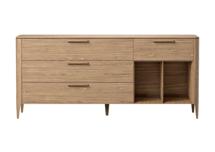 Тумба Ellipsefurniture Тумба Type oak 4 ящика 2 полки ширина 180 см (натуральный дуб) арт. TY010201230101