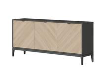 Тумба Ellipsefurniture Тумба Fjord 3 двери глубина 42 см (темно-серый) арт. FJ010102250101