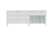 Тумба Ellipsefurniture Тумба Type 5 ящиков 4 полки ширина 200 см (белый) арт. TY010301250101