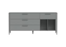 Тумба Ellipsefurniture Тумба Type 4 ящика 2 полки ширина 180 см (серый) арт. TY010303240101