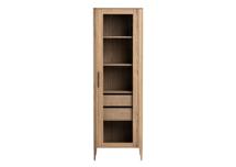 Витрина Ellipsefurniture Витрина Type oak стеклянная высота 200 см R (натуральный дуб) арт. TYR10201030101