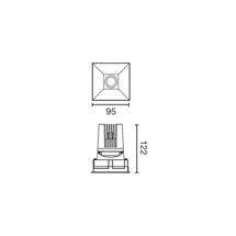 Встраиваемый светильник Faro Встраиваемый светильник DEEP 60 C белый 15° 4000K CRI95 HONEYCOMB арт. 131879