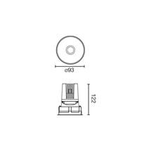 Встраиваемый светильник Faro Встраиваемый светильник DEEP 60 R черный 60° 4000K CRI95 HONEYCOMB арт. 131915