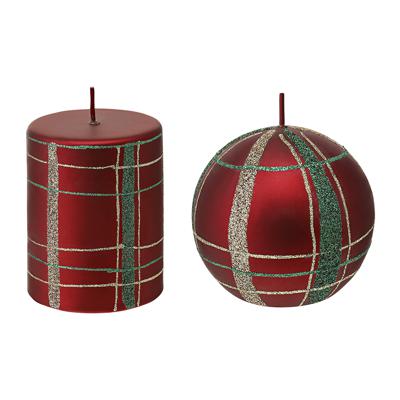 Декор Tkano Набор декоративных свечей festive classics из коллекции new year essential, 2 шт. арт. TK24-NY_CND0008