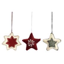 Декор Tkano Набор елочных украшений из фетра christmas stars из коллекции new year essential, 3 шт. арт. TK23-NY_SET0012