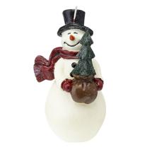 Декор Tkano Свеча декоративная festive snowman из коллекции new year essential, 15 см арт. TK24-NY_CND0009