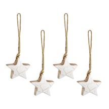 Декор Tkano Набор елочных украшений marble stars из коллекции new year essential, 4 шт. арт. TK24-NY_DEC0022