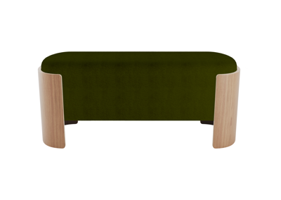 Мебель Ellipsefurniture Банкетка Lagom 100 см (зеленый, натуральный дуб) арт. LG010309500201