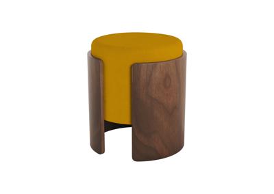 Мебель Ellipsefurniture Пуф Lagom (горчичный, орех) арт. LG010314590301