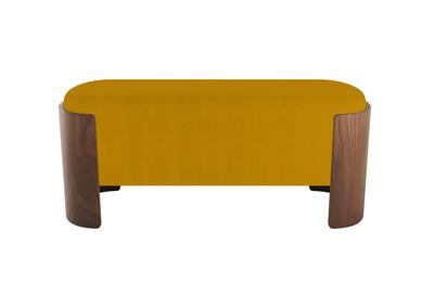 Мебель Ellipsefurniture Банкетка Lagom 100 см (горчичный, орех) арт. LG010314500301