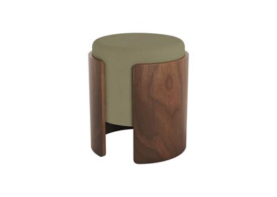 Мебель Ellipsefurniture Пуф Lagom (серо-зеленый, орех) арт. LG010321590301