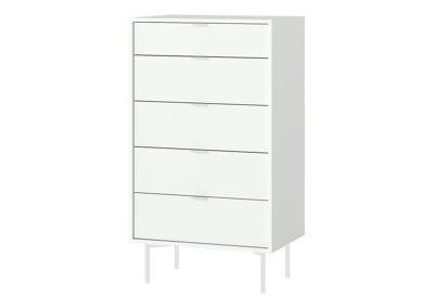 Мебель Ellipsefurniture Комод Hub 5 ящиков на высоких ножках (белый) арт. HU010103050101