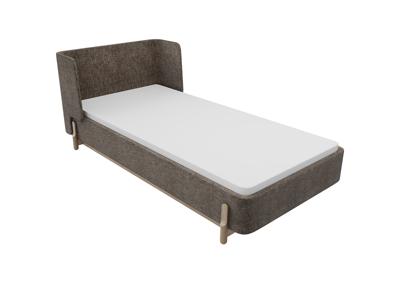 Мебель Ellipsefurniture Кровать Basic спальное место 90*200 см (коричневый, рогожка) арт. BS010103010101