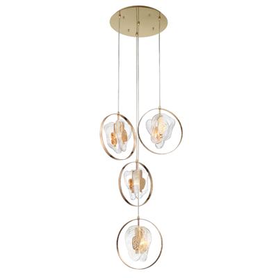 Подвесной светильник Delight Collection Подвесной светильник P60669-4 gold/clear арт. P60669-4 gold/clear