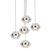 Подвесной светильник Delight Collection Подвесной светильник MD22030002-5A chrome/clear арт. MD22030002-5A chrome/clear