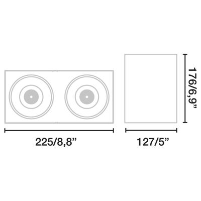 Потолочный светильник Faro Потолочный светильник Teko 2 белый LED HE 48W 2700K 20є арт. 131665