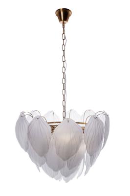 Потолочный светильник Garda Decor 62GDW-8903-600M Люстра Swan матовые лепестки d60см h55см арт. 62GDW-8903-600M