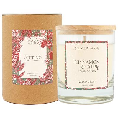 Свеча AMBIENTAIR Свеча ароматическая gifting, cinnamon&apple, 40 ч арт. VV401MCTO