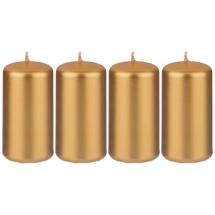 Свеча Garda Decor 348-447 Набор свечей из 4 штук d4*8 см золотой металлик арт. 348-447